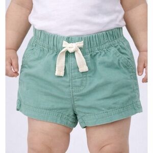 CARTER’S • Mint Green Cotton Shorts, 3M